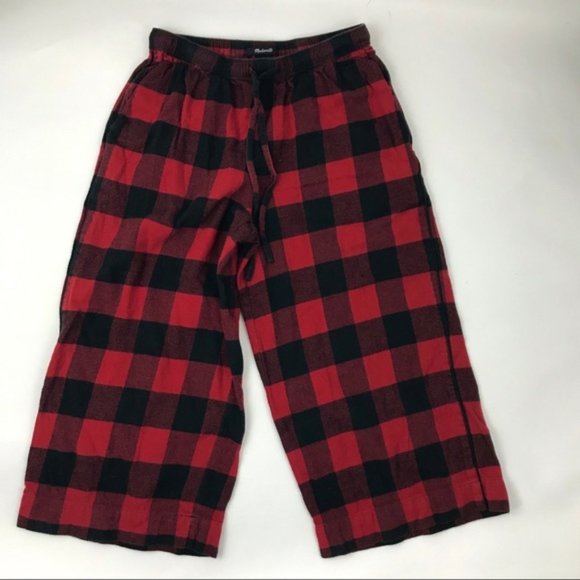 Madewell Red Buffalo Plaid Bed Time Pajama Set S - Picture 5 of 5